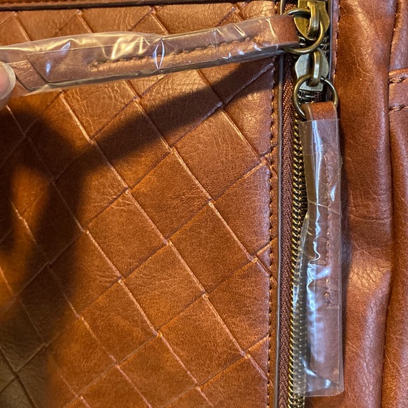 2/$20 Brown Faux Leather Shoulder Bag - Picture 4 of 8
